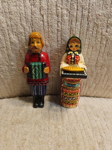 Vtg russian folk wooden toys - russian,
