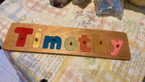 Wooden name jigsaw - name,