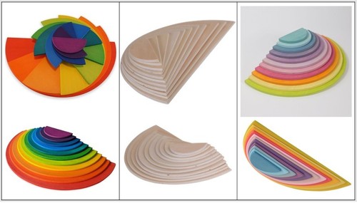 Set wooden semi circles - wooden,