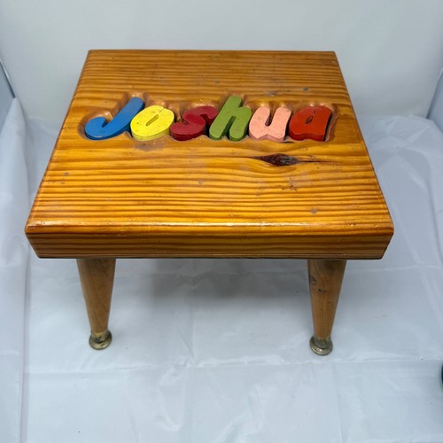 Vintage wooden name puzzle - vintage,