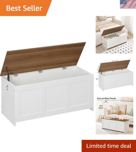 Stylish wooden toy chest - 39.3",