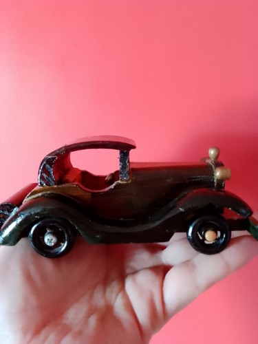 Vintage wooden toy car - vintage,