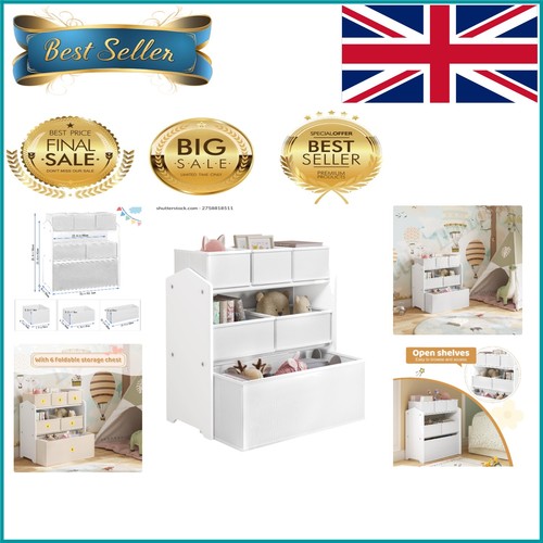 Elegant white toy storage unit - white,