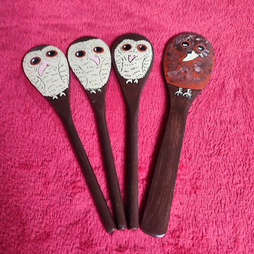 Owl babies hand painted - owl,